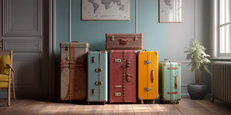 group of suitcases in hallway as one person leaves the home and relationship