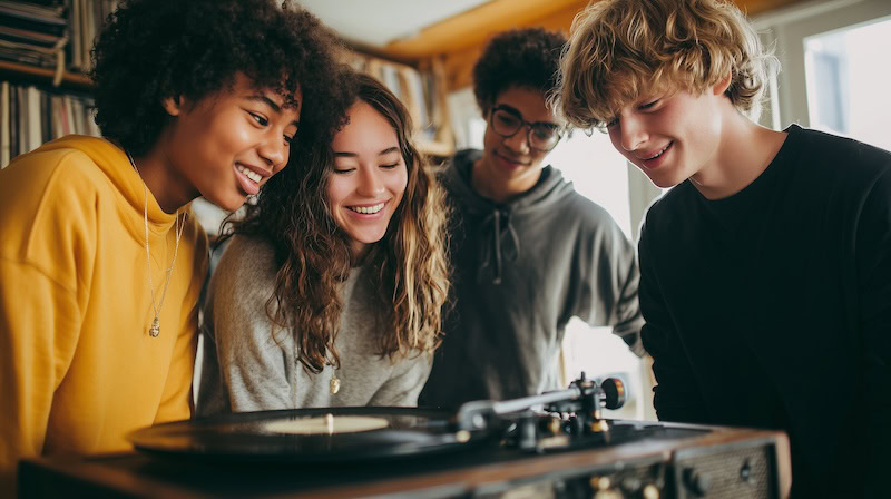 the generations and what defines them image gen z listening to vinyl