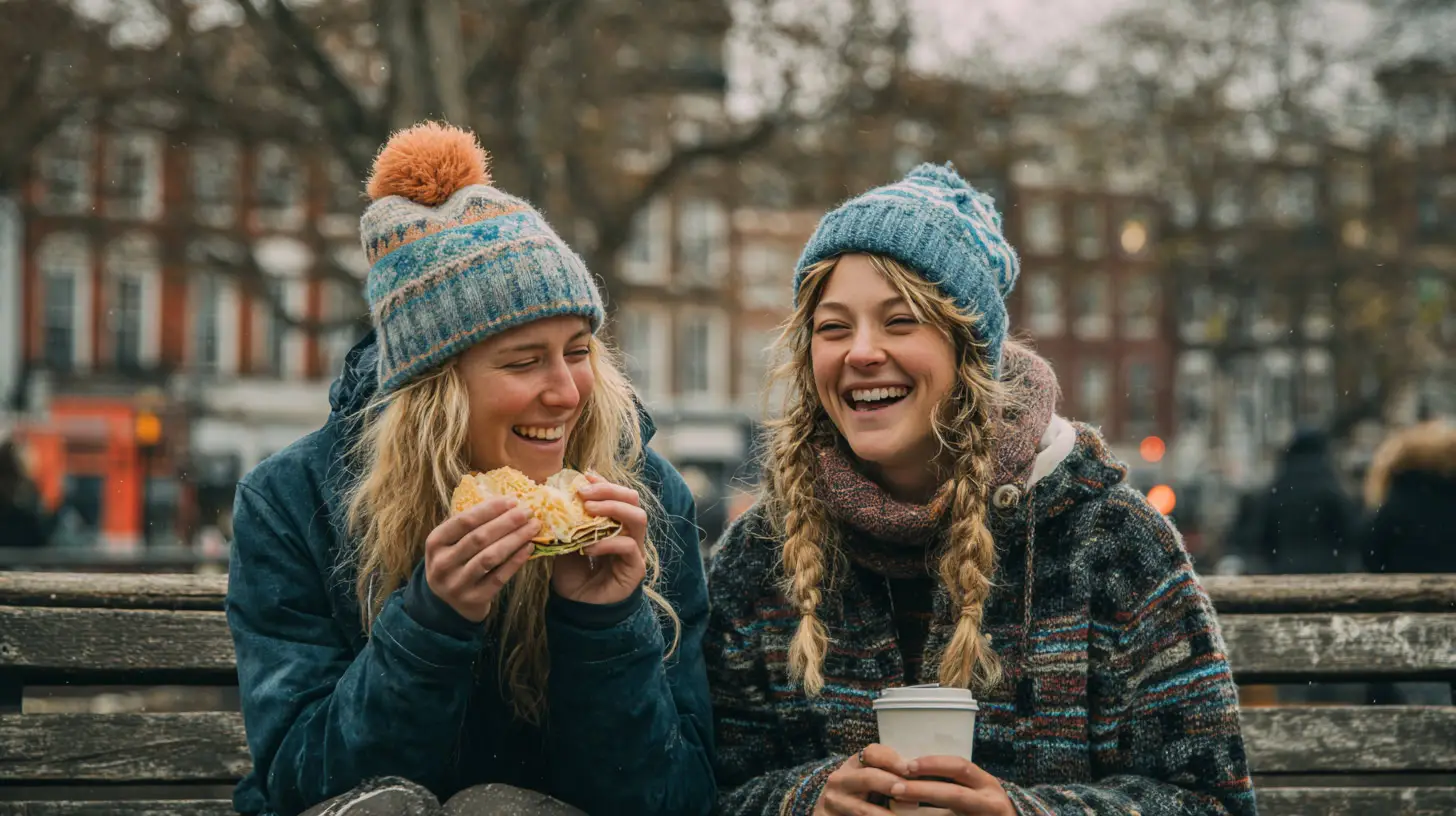 Norwegian Friluftsliv Winter Park Lunch With Friend Image