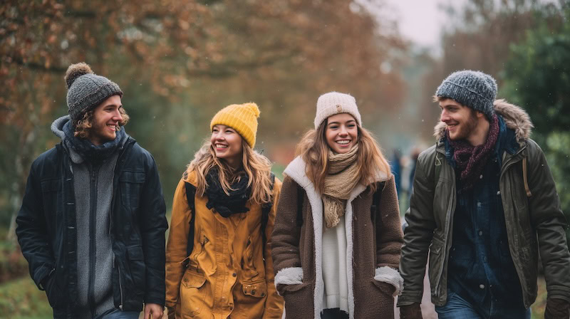 Norwegian Friluftsliv Winter Walks With Friends Image