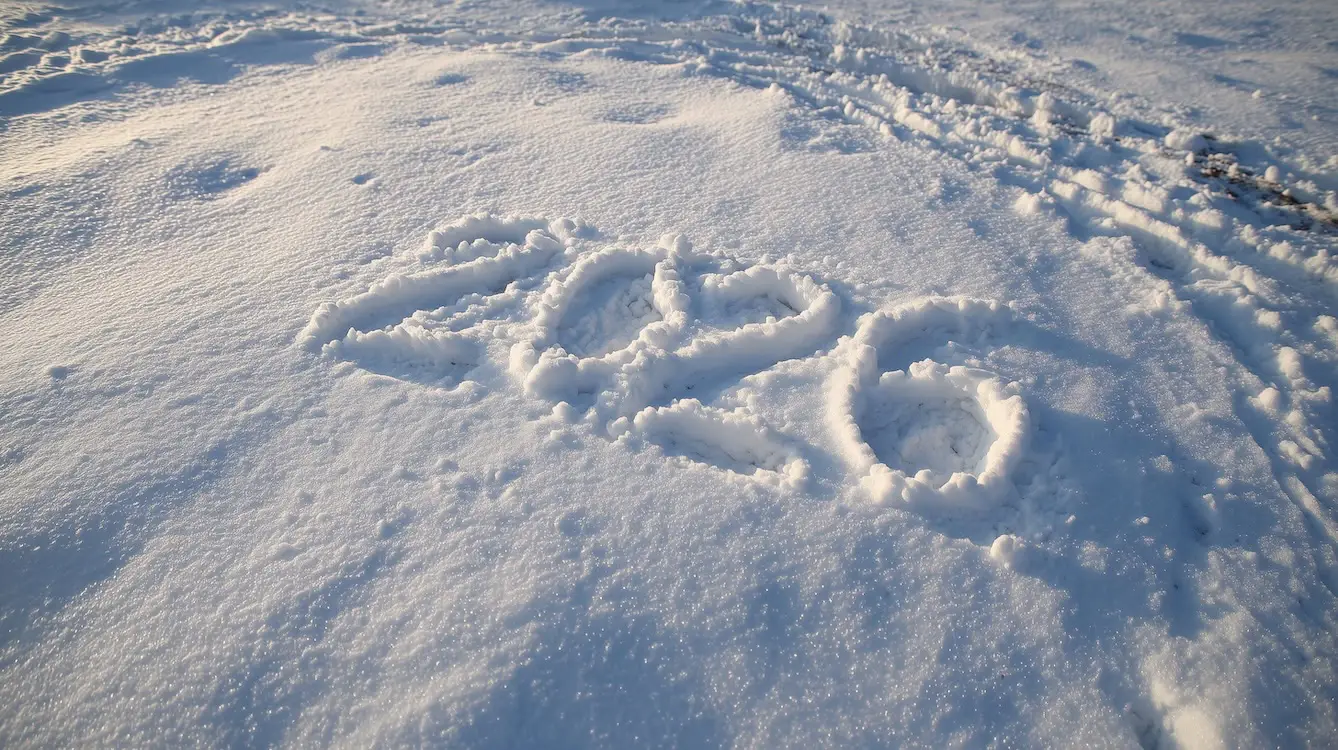 2026 written in the snow