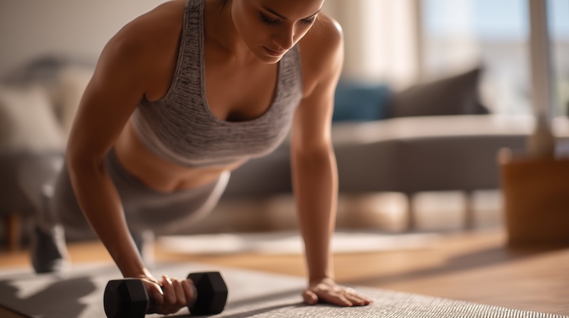 wellness trends 2026 image woman exercising at home