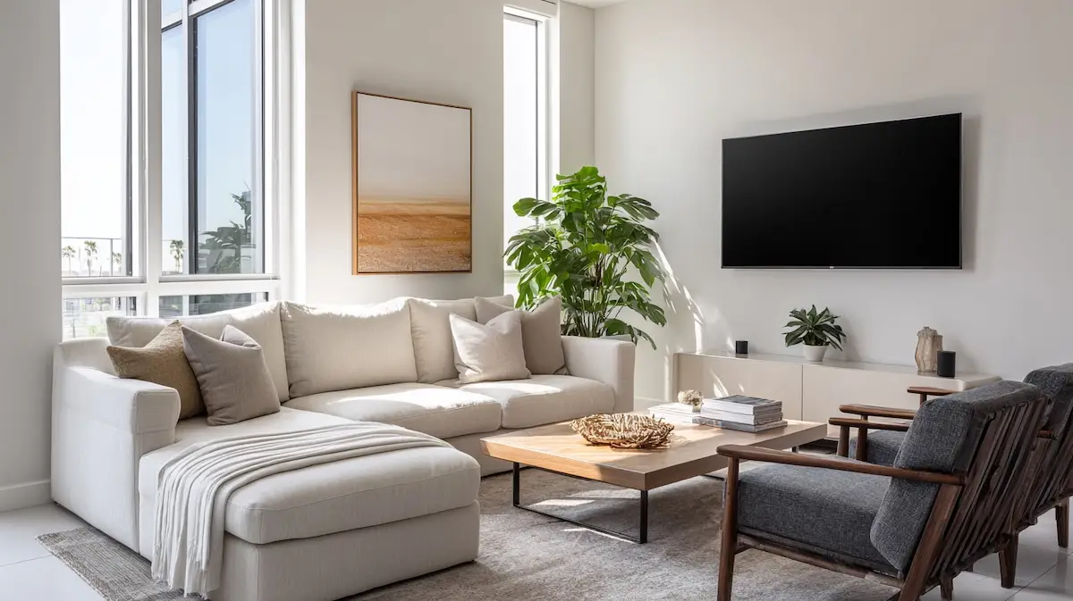 small contemporary minimal living room