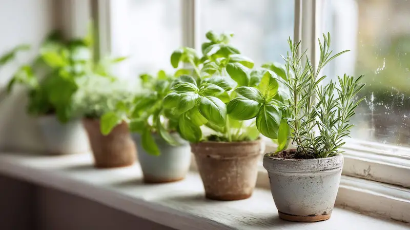 how to let the outside in this summer with windowsill herbs