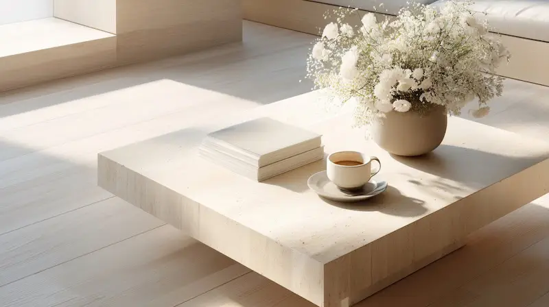 soft minimalism coffee table
