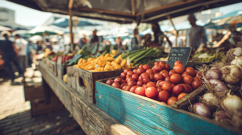 stay local and visit a food market this summer