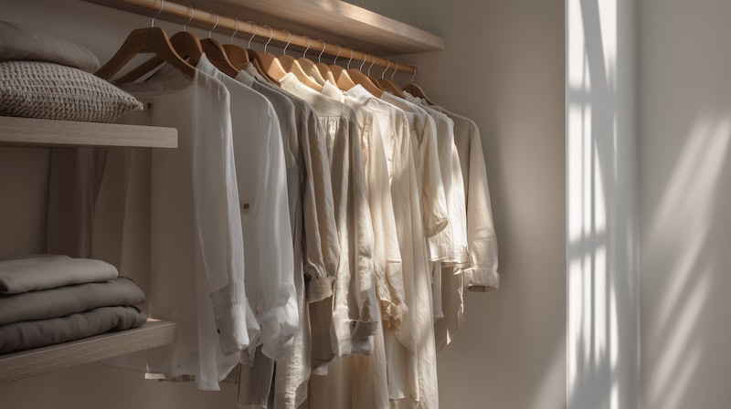 summer wardrobe edit organised wardrobe image