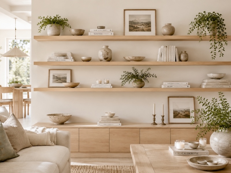 living room shelf styling image living room shelf styling image