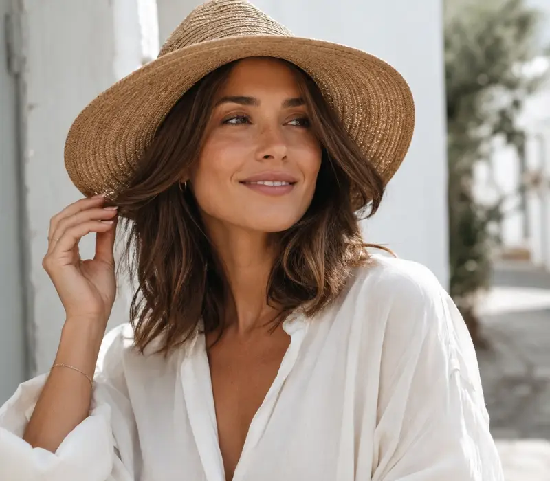 summer hair care tips woman in straw hat summer hair care tips woman in straw hat